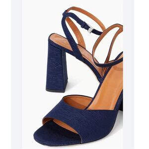 STAUD Solange NAVY High Block Heel Sandals, New, Size EU 40